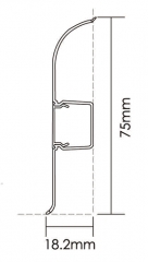 PVC P75-A Skirting Board