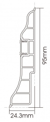 PVC P95-A-AL Skirting Board