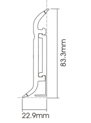 PVC F80-C Skirting Board