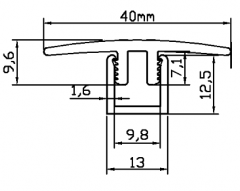 Advanced PVC flooring profile CT42-12