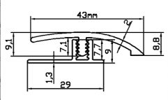 Advanced PVC flooring profile CP44-8