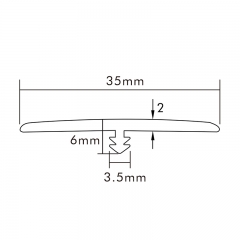 Surface Printed PVC flooring profile YP35*4