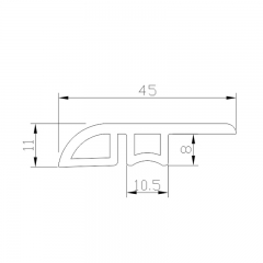 Surface Printed  PVC flooring profile YG45