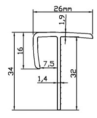Advanced PVC flooring profile FT8