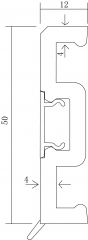 PVC F50-C Skirting Board