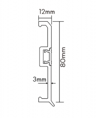 PVC F80-G Skirting Board