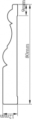 Foamed PVC U-DJ80 Door Jamb / skirting board / Waist Line
