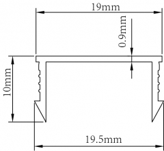 PVC Profile Tile Trim YU-19